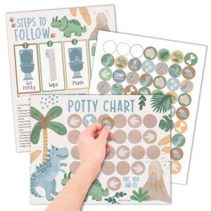 Potty Training Chart | Sticker Charts | Early Education - Boho Dino